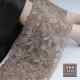 Brown Lace Trim High-End Elastic Clothing Accessory for Preventing Exposure on the Hem of a Qipao Dress, Wide Decorative Material in Brown