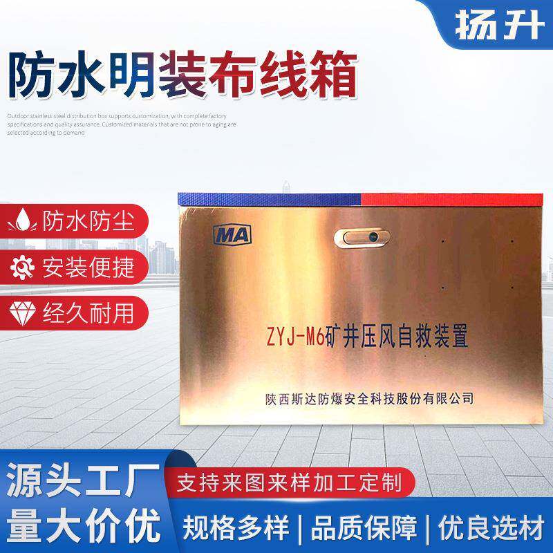 304 stainless steel distribution box waterproof surface-mounted wiring box strong current outdoor monitoring box manufacturer customized