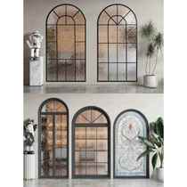 Shanghai old steel windows French arched windows old villa retro windows curved old-fashioned windows wrought iron doors and windows