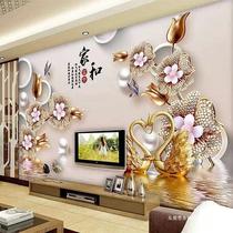 TV wall background wall painting wallpaper mural 8D simple landscape wall cloth decorative wallpaper living room sofa background wall cloth
