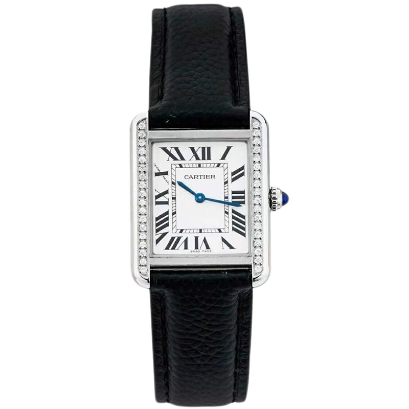 Cartier Tank (Small Size) Original Diamond-Encrusted W4Ta0016 Quartz Women's Watch