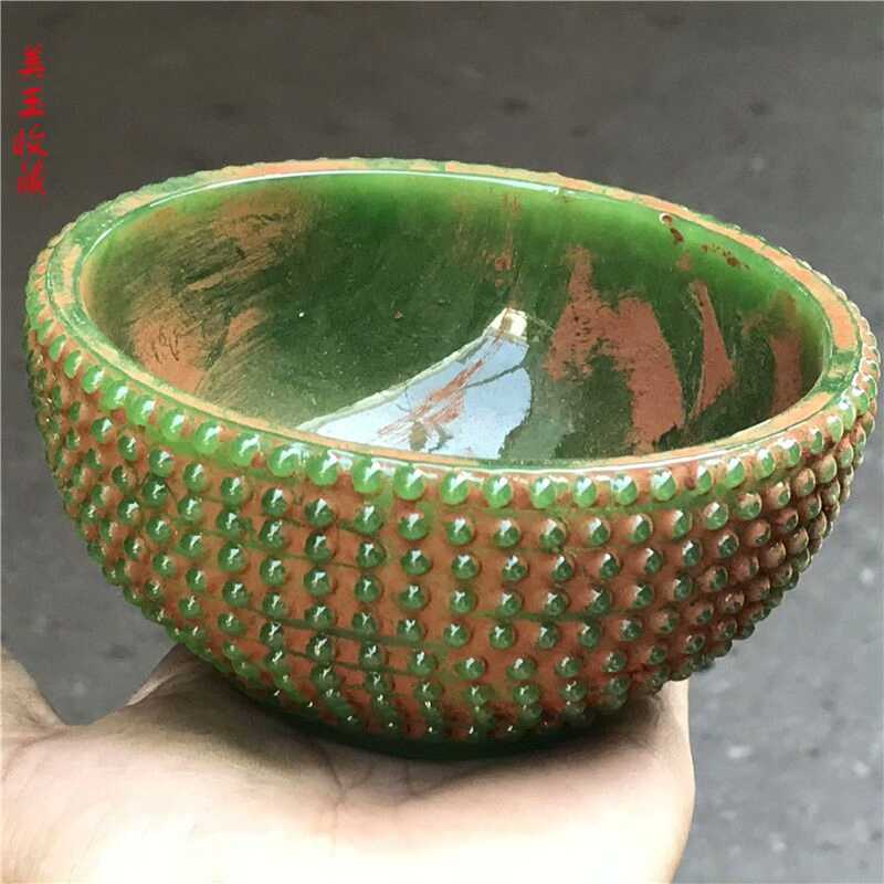 中国古玩 翡翠 玉 茶碗 茶道具
