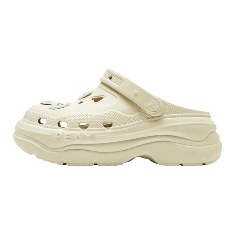 匹克态极增高6cm洞洞鞋女款2025夏季户外沙滩鞋厚底奶酪运动凉鞋