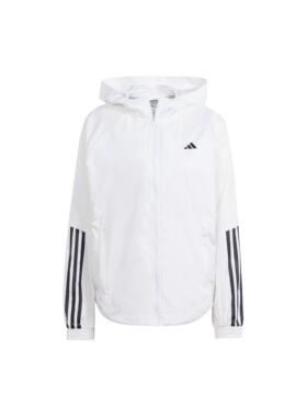 adidas Wind.Rdy Hyperglam 条纹Logo印花长袖连帽夹克外套 女款