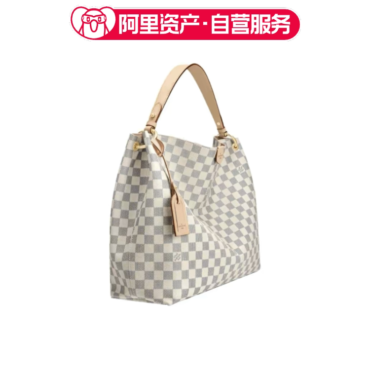 Brand New Louis Vuitton Lv Graceful Medium Size Checkered White Shoulder Bag for Women