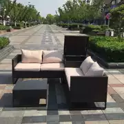 Zizhu đồ nội thất mây sofa đặt bàn ghế ban công ngoài trời sân vườn wicker ghế vài giải trí - Nội thất siêu thị