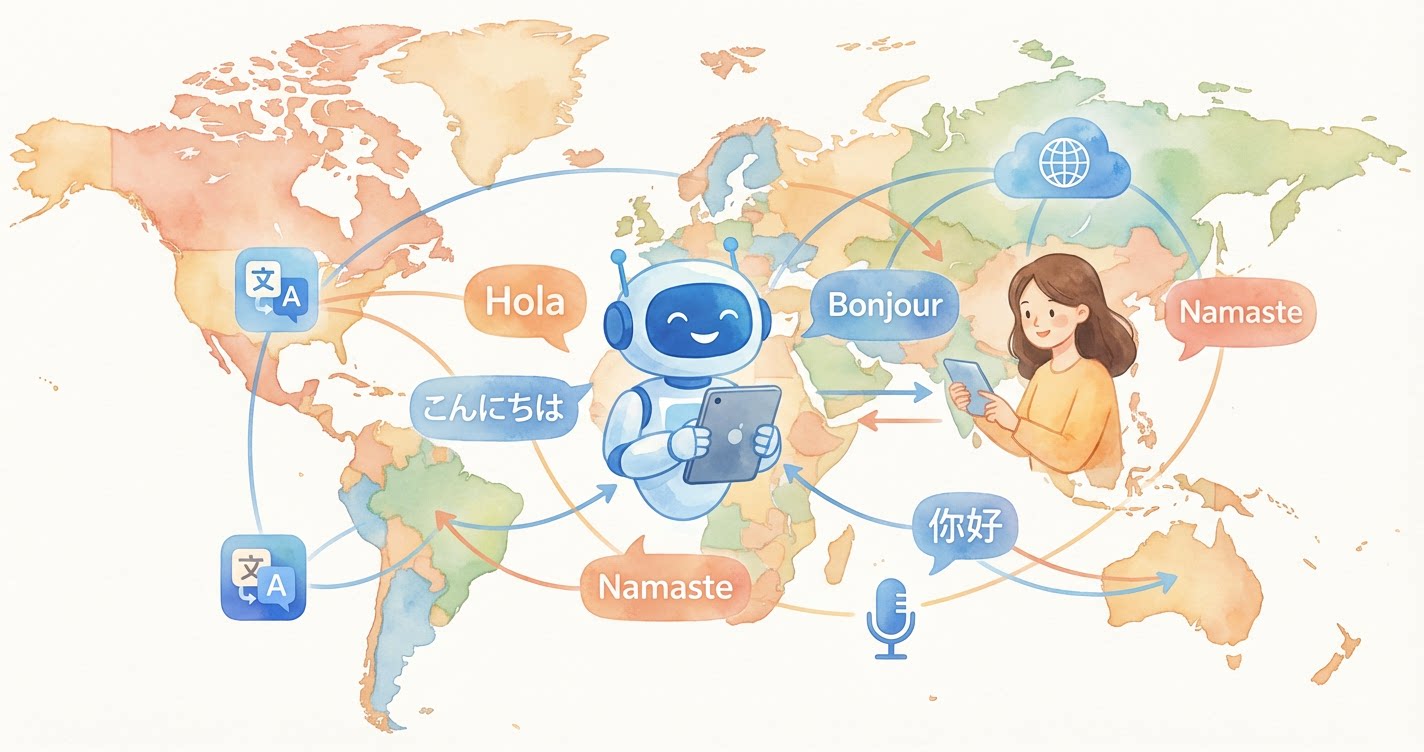 Multilingual communication powered by AI translation tools