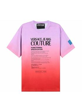 VERSACE JEANS COUTURE SS22 扎染渐变logo图案T恤 男款 紫色