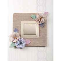 Switch decorative wall sticker protective cover fabric light switch socket dust cover frame cover wall light switch protective sticker