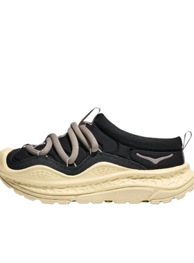 HOKA ONE ONE Ora Primo防滑保暖低帮生活休闲鞋男女同款黑黄色