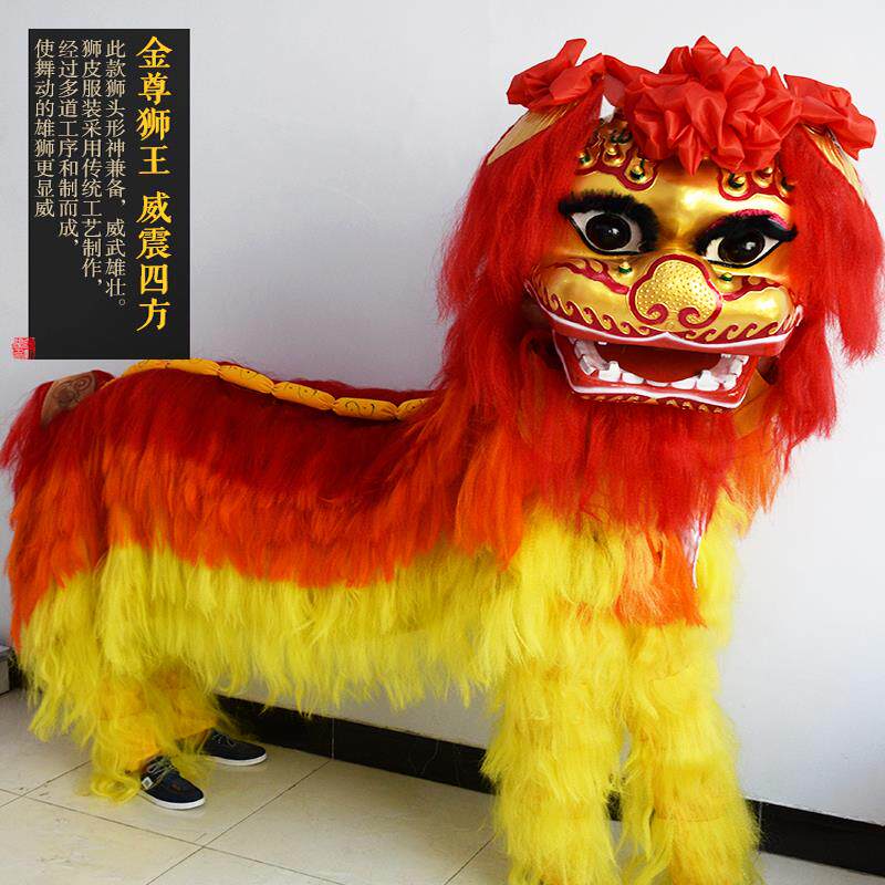 舞獅道具整套北獅成人雙人舞獅子的獅子頭道具高檔表演舞獅子道具