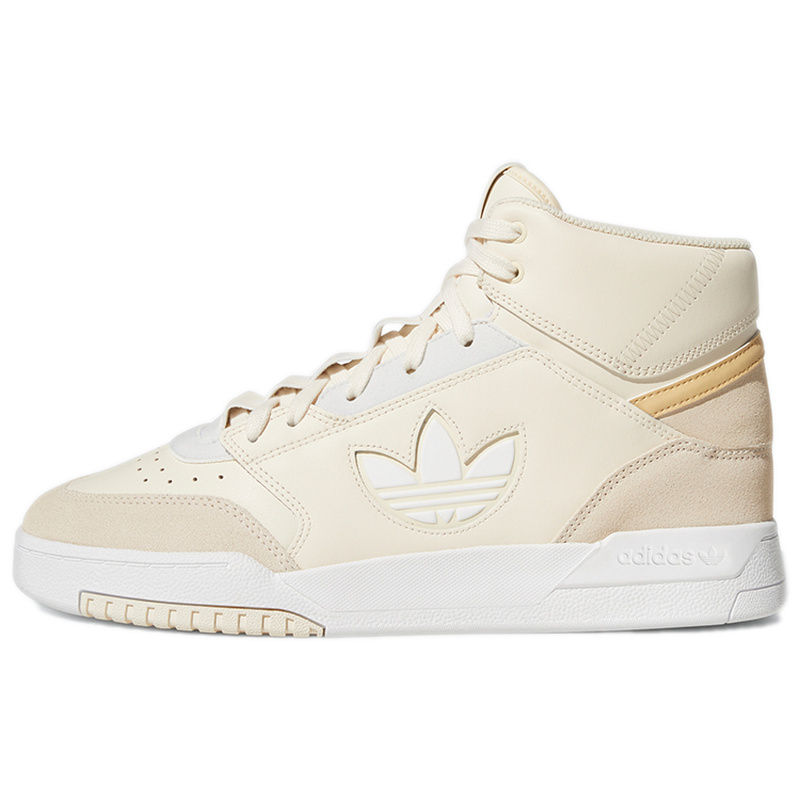 adidas originals Drop Step XL Xl  高帮 板鞋 男女同款 米白
