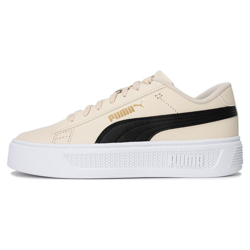 PUMA彪马 Smash Platform v3 Sneakers 低帮 板鞋 女款 米黑