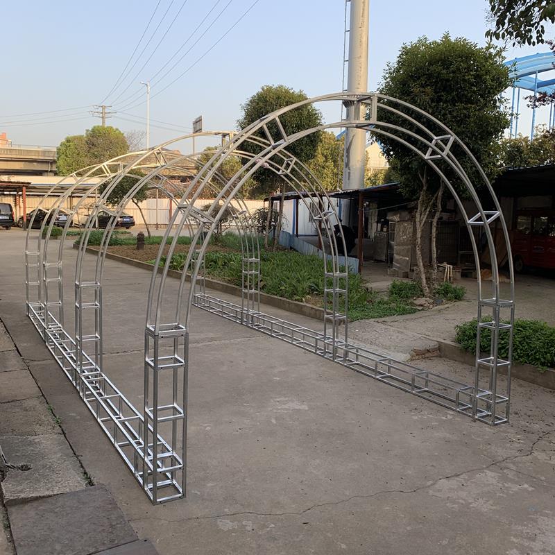 Curved Arch Corridor Truss, Semicircular Truss, Circular Truss, Curved Background Flower Stand, Love-Themed Scenic Area Wedding Decoration