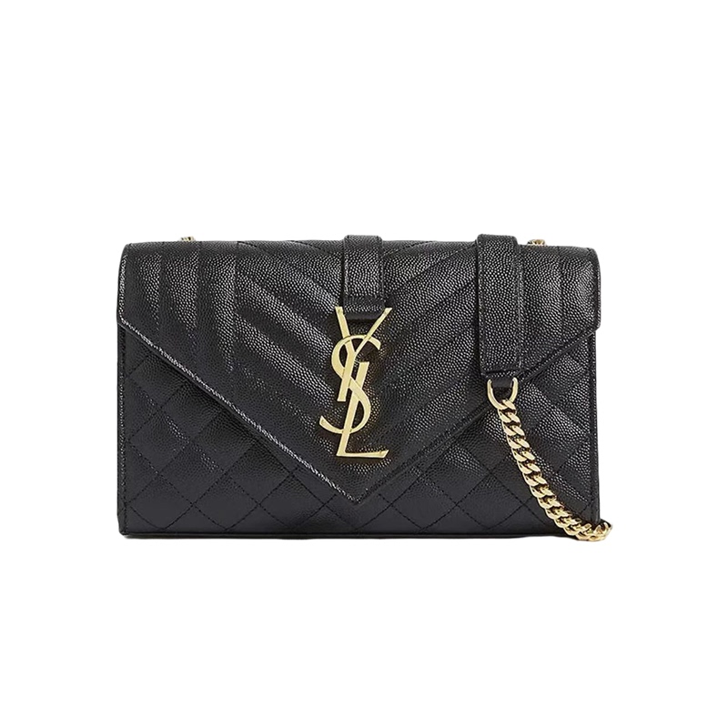 Brand New Ysl Saint Laurent Envelope Black and Gold Small Envelope Bag Brand New Ysl Saint Laurent Envelope Black and Gold Small Envelope Bag