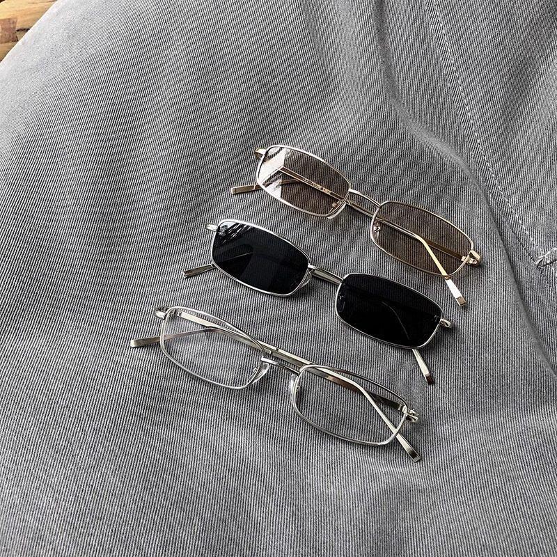 2025 New Retro Square Narrow-Frame Sunglasses, Stylish Ins-Style Gold Wire Hong Kong Style Small Face Sunglasses for Men and Women 2025 New Retro Square Narrow-Frame Sunglasses, Stylish Ins-Style Gold Wire Hong Kong Style Small Face Sunglasses for Men and Women