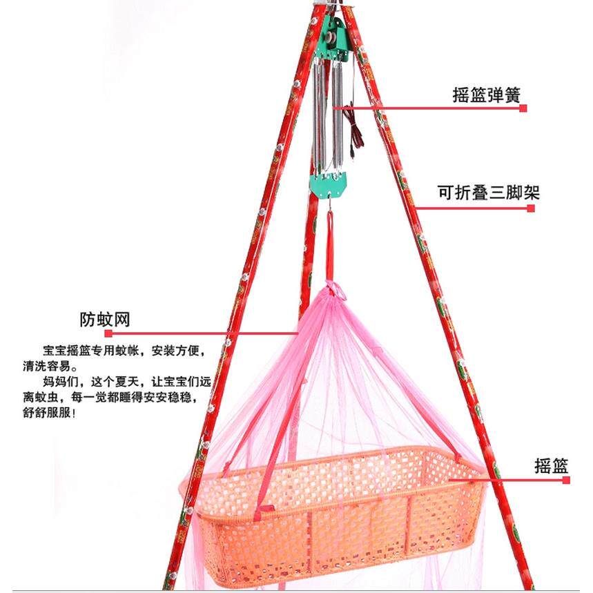 广东包邮不锈钢支架仿藤摇篮架,潮汕电动摇篮婴儿床吊床支架,宝宝睡得香!-摇篮-淘宝好物网