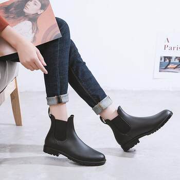 Cross-border original chelsea rain boots for men and women, short rain boots, fashionable water shoes, low-top rubber shoes, casual adult water shoes for women
