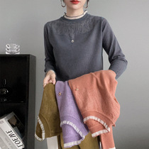 2023 new autumn fashion round neck sweater for women long-sleeved tops short sweater knitted bottoming shirt for women