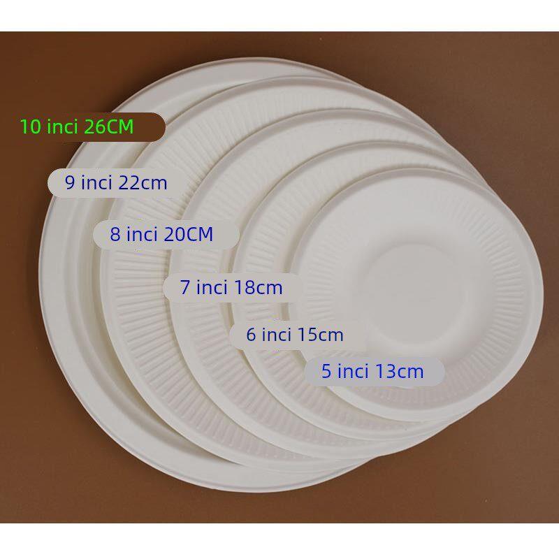 Disposable Round Plates for Home Use, Portable and Thickened, Suitable for Baking, Picnics, and Outdoor Use