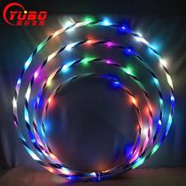 Colorful performance LED light luminous hula hoop luminous toy colorful detachable rechargeable hula hoop manufacturer