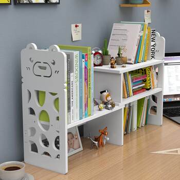 Children's bookshelf desktop storage rack student desk mobile book stand retractable office multi-layer book storage rack