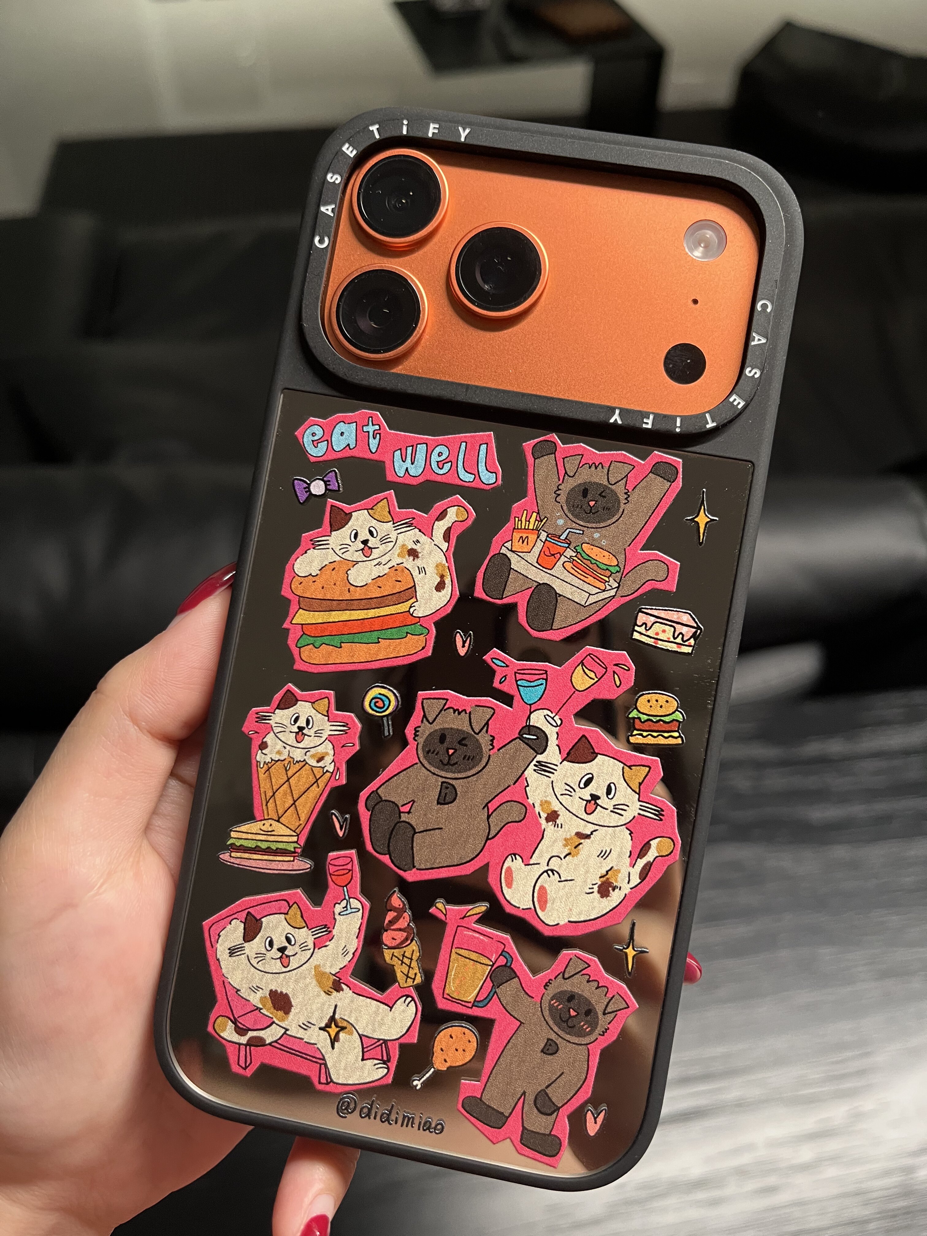 CASETiFY 迪迪Miao 好饱喵喵适用于苹果iPhone17ProMax/17Pro/16ProMax