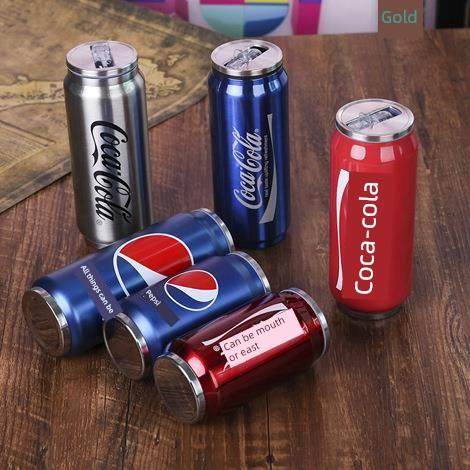 Snowflake Beer Thermos Cup, New Can-Shaped Cola Cup, Vacuum Cold Cup, Trendy Creative Stainless Steel Straw