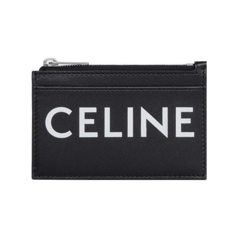 未使用Celine/思琳皮革黑色男女同款中号零钱包卡包图片