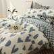 Nordic style internet celebrity style four-piece set single quilt cover bed single bedding dormitory bedding set three-piece set shorts