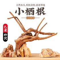 Chengyan natural weathered dead wood dead wood root wood carving rhododendron wood flower arrangement micro landscape fish tank landscaping wood ornaments