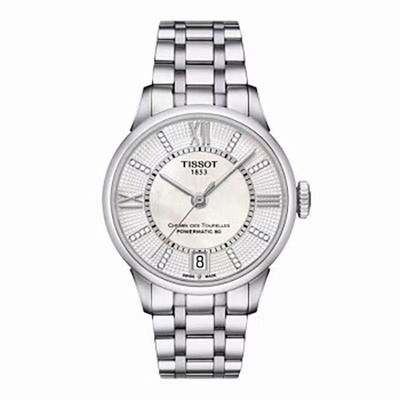 原镶钻9.8新天梭经典自动机械33mm女士手表T099.207.11.116.00