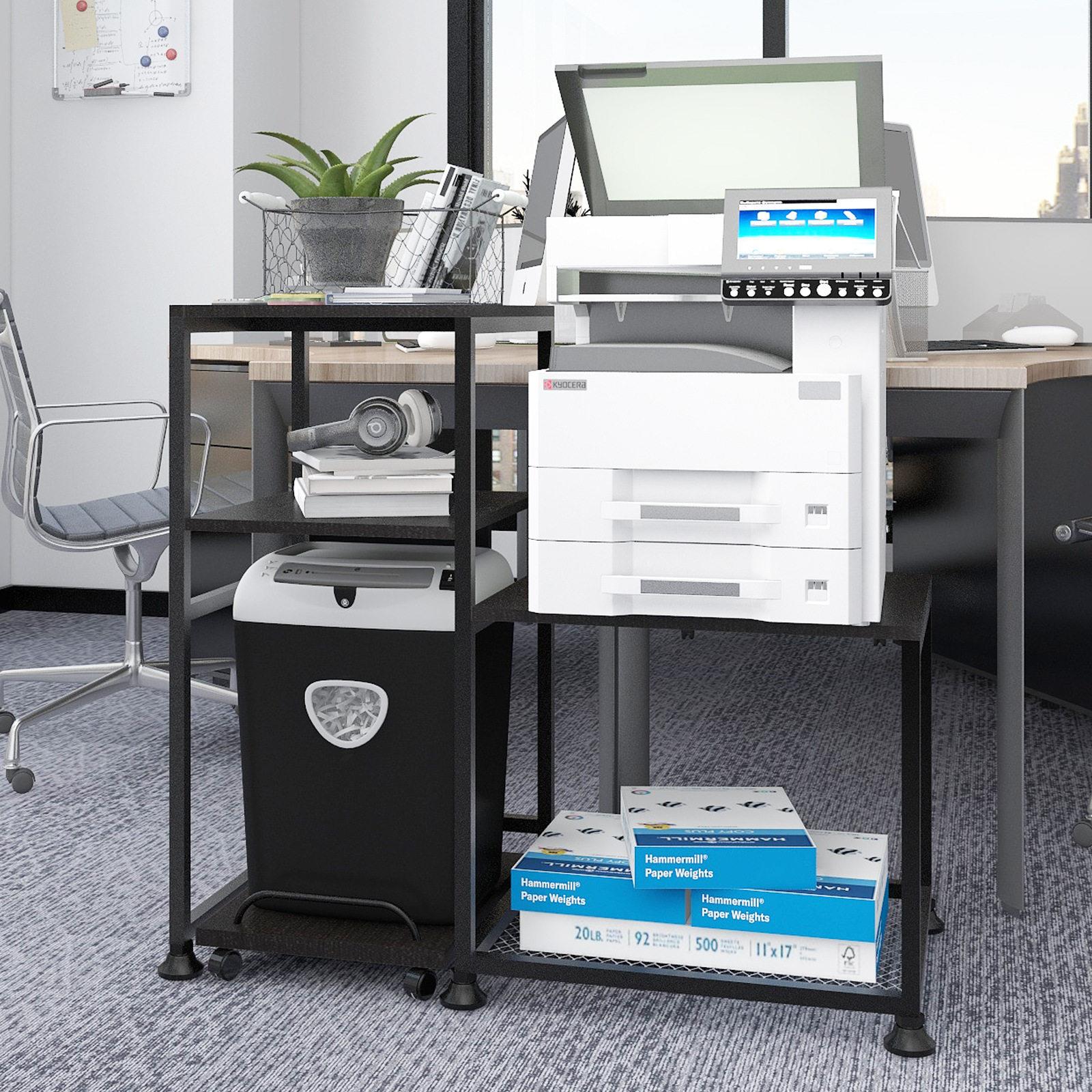 Multifunctional printer rack movable public rack copier shredder integrated floor stand
