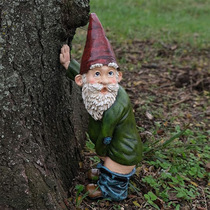 Cross-border garden gnome ornaments dwarf resin cartoon white-bearded old man dwarf statue Christmas gift ornaments