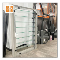 Office building curtain wall outdoor sunshade blinds manual center-hung windows Villa glass curtain wall partition glass blinds