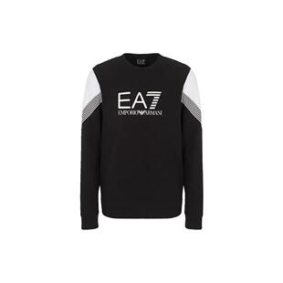 EMPORIO 男款 ARMANI 拼色Logo印花休闲圆领套头卫衣 FW22 阿玛尼