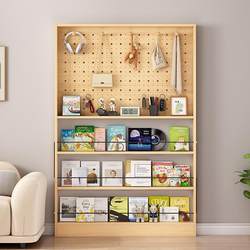 Shelf Storage Cabinet Newspaper Rack Rear Storage Rack Bookshelf Floor Book and Newspaper Integrated Wall Door Reading Area Ultra-thin kids