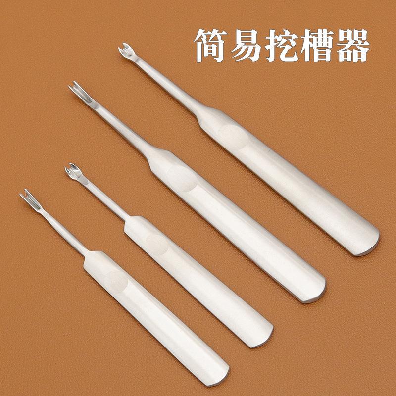 Simple Leather Grooving Tool U-Shaped V-Shaped Edge Cutting and Grooving Multifunctional DIY Leather Craft Stainless Steel Tool