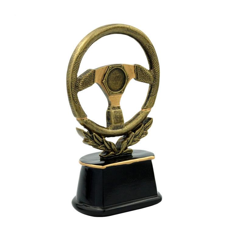 Wanyuanxin Racing Steering Wheel Trophy Resin Crafts Competitive Competition Awards Supplies HX1931