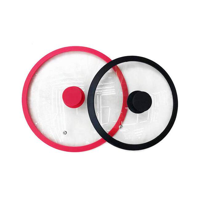 Creative Glass Lid, Tempered Glass Silicone Pot Lid, High-Density Sealed Silicone Edged Pot Lid, Ordinary Pot Lid