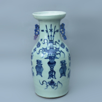 High-quality collection (bao Lao Bao genuine with certificate) bean green glaze continuous upgrade three-level handicap large bottle (1)