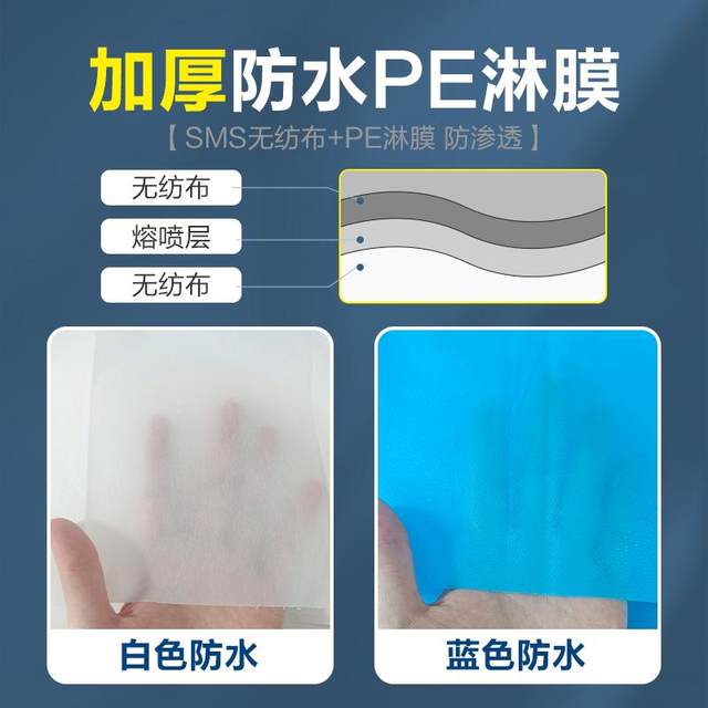 Beauty salon disposable sheets waterproof and oil-proof thickened spa massage massage foot bath with holes blue and white 70/80CM