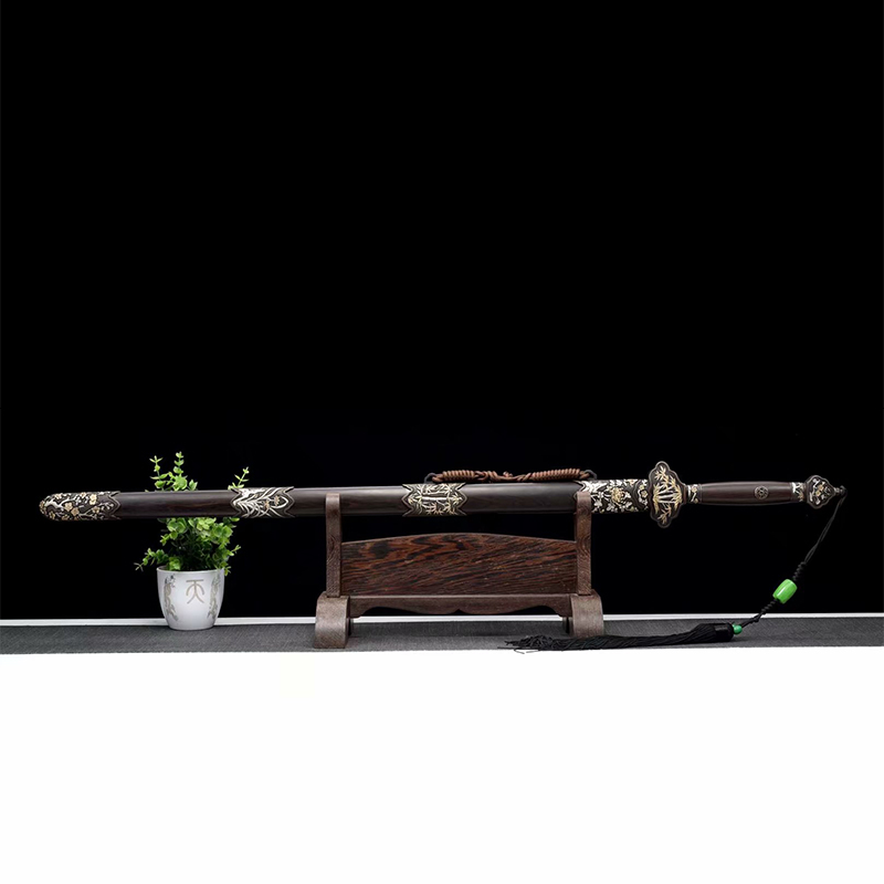 The Gentleman Sword Burning blade Provincial master Ji Songmo Qiongmo Qianjian The golden silver long and the sword unopened with a knife sword-Taobao