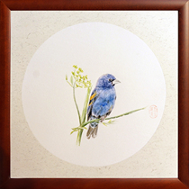 (Send solid wood for framing) Wang Yuweis watercolor Birds living room and bedroom decoration painting