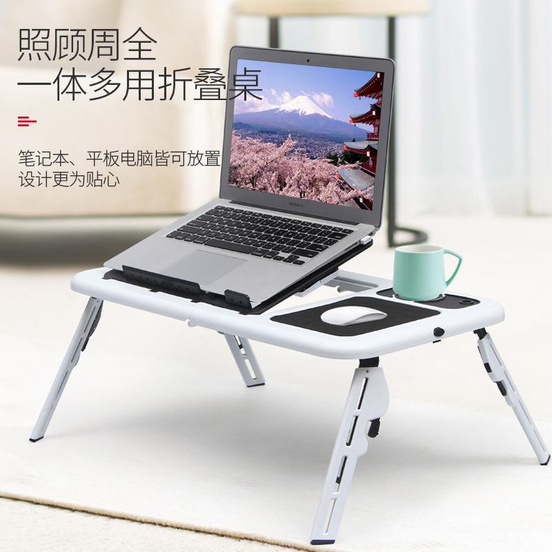 Multifunctional Laptop Desk, Standing Foldable Computer Desk, USB Cooling Bed Laptop Stand