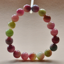 Brand new watermelon tourmaline bracelet for women 10 3mm 35 6g crystal single circle candy two-color bracelet 21388