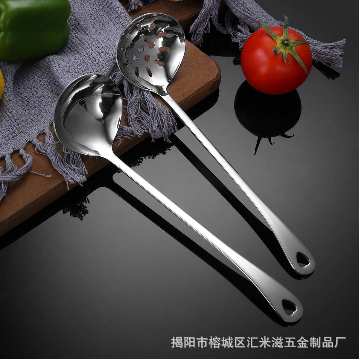 不鏽鋼湯勺家用湯匙盛湯加深火鍋勺子無磁漏勺心形粥勺可加logo