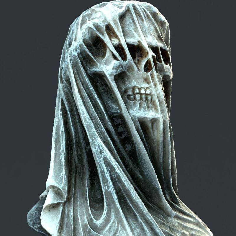 Cross-Border New Style Grim Reaper Skull Statue Resin Crafts Ornaments Desktop Skull Decorations Art Display