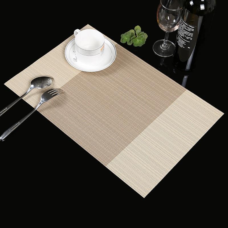 Japanese-Style Placemat Pvc Heat Insulation Mat Dining Table Mat Tablecloth Plate Mat Bowl Mat Western Tableware Mat Photo Props European-Style Rectangular