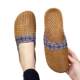 Home Slippers, Summer Breathable Rattan Mat Woven Flat-Soled Lightweight Slippers for Men and Women, Spring and Autumn European-Style Home Indoor Slippers New